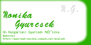 monika gyurcsek business card